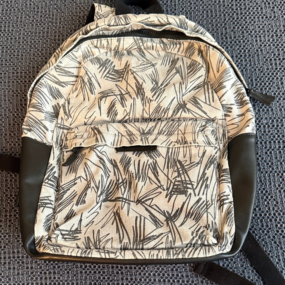 Stella McCartney Cream and Black Patterned Kids Backpack